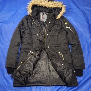 Black  Women's Puffer Coat